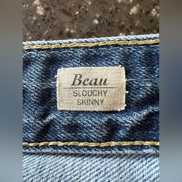 AG Jeans - The Beau High Rise Slouchy Skinny Denim Jeans Baggy Distressed Ripped - Picture 12 of 14